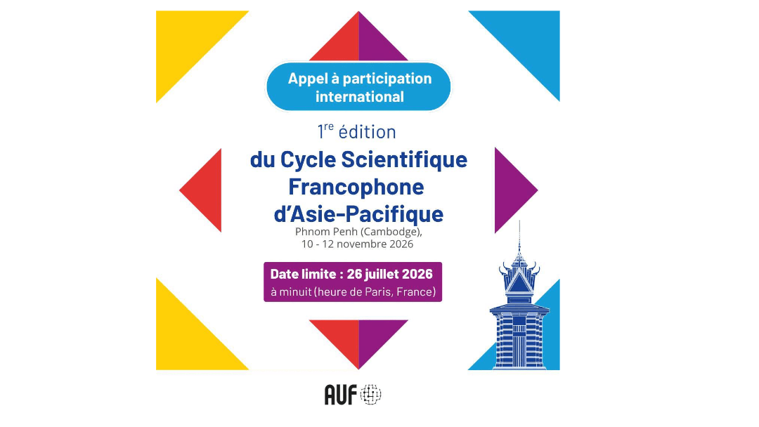 🇰🇭 Appel à participation : Cycle scientifique francophone d'Asie-Pacifique