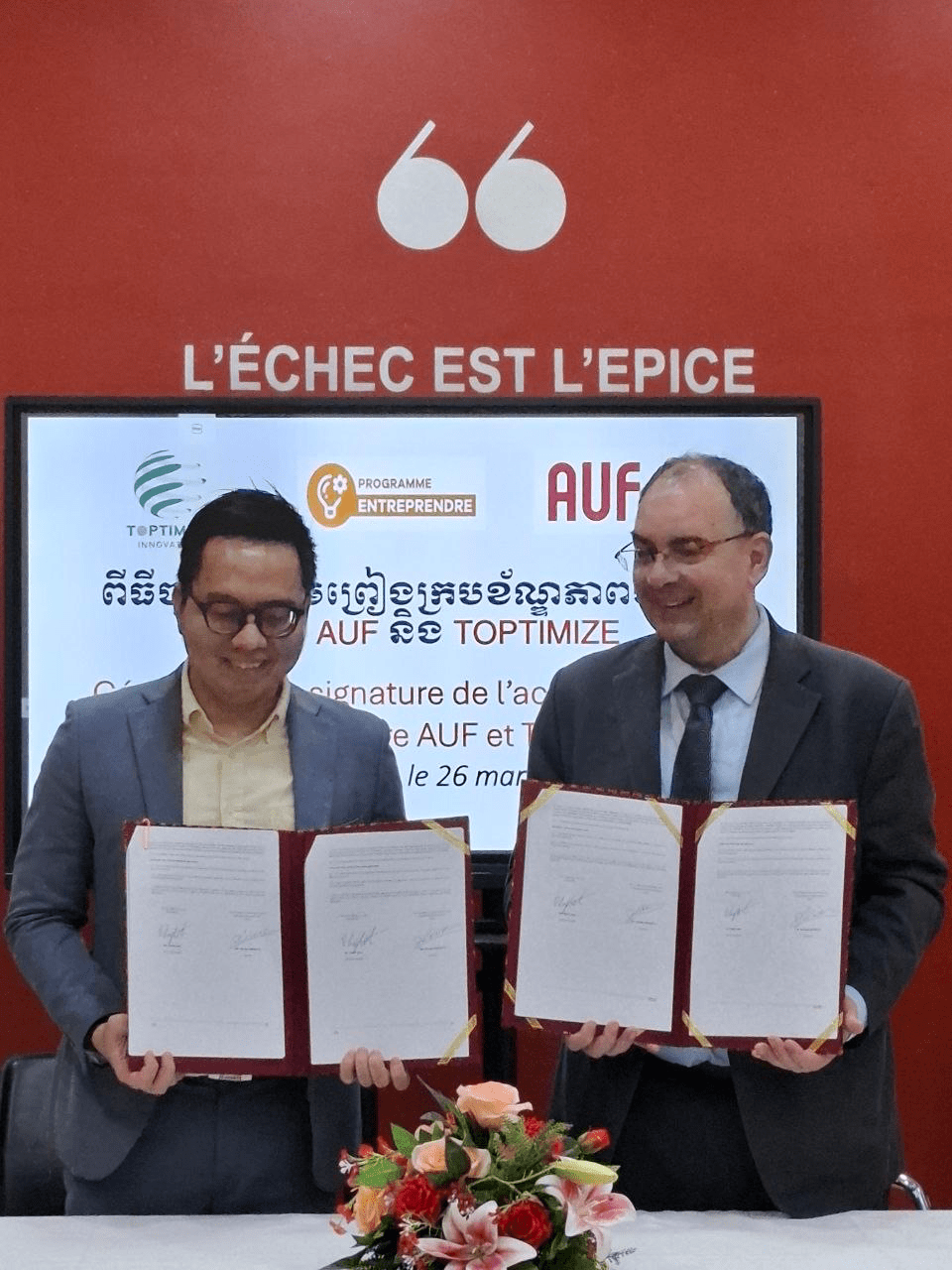 Cambodge : Signature d’un accord de coopération entre l’AUF et Toptimize !